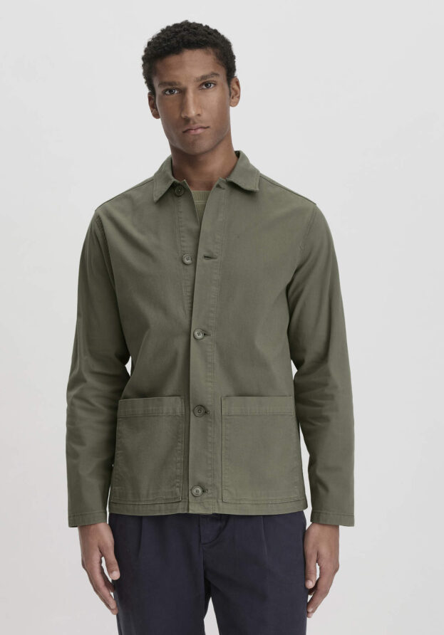 hessnatur Herren Casual Blazer Regular aus Bio-Baumwolle - grün - Größe 54