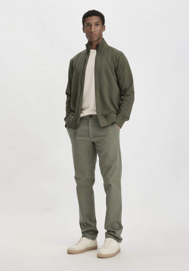 hessnatur Herren Chino LENN Regular aus Bio-Baumwolle - grün - Größe 34/32