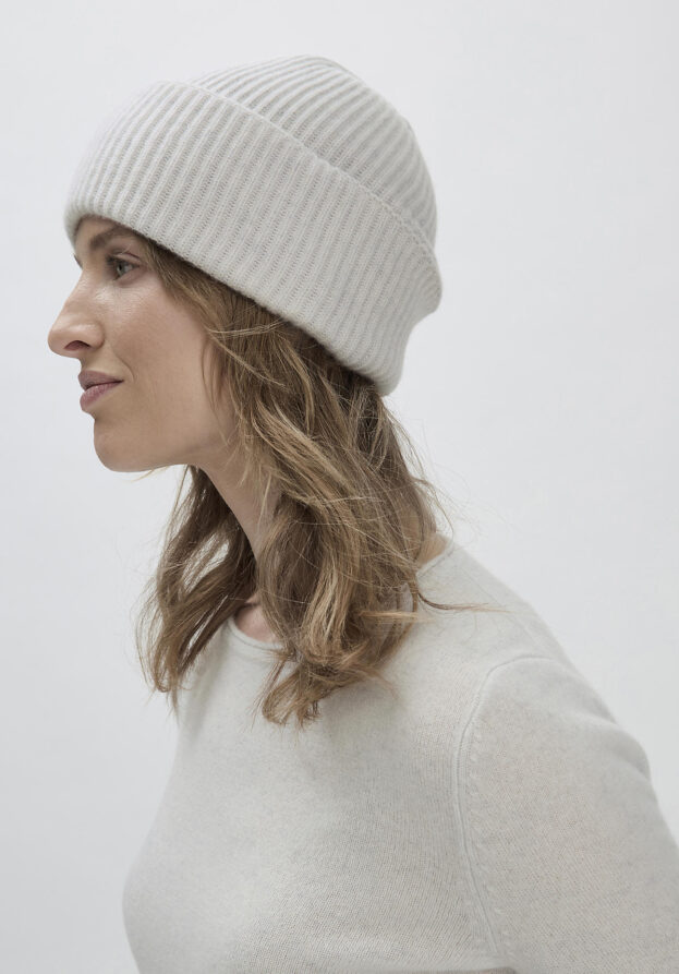 hessnatur FTC × HESSNATUR Mütze aus Kaschmir - grau - Größe 1size