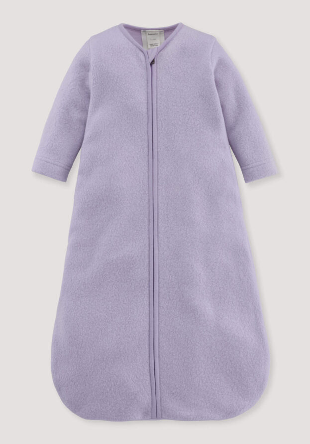 hessnatur Baby Fleece Schlafsack aus Bio-Baumwolle - lila - Größe 110 cm