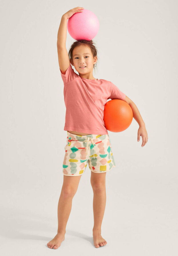 hessnatur Kinder Fleece Shorts Regular aus Bio-Baumwolle - natur - Größe 158/164