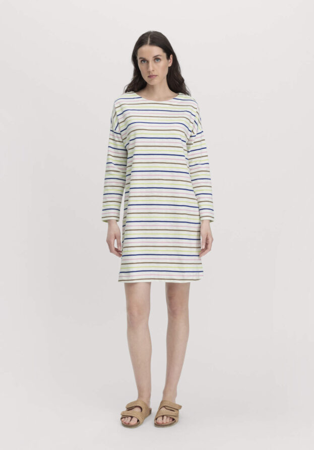 hessnatur Damen Heavy Slub Kleid Mini Oversize aus Bio-Baumwolle - braun - Größe 42
