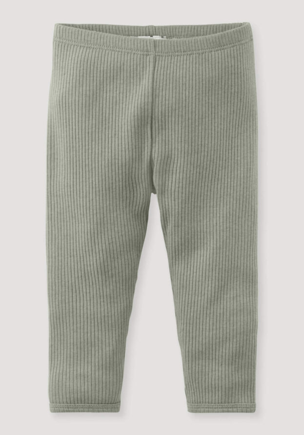 hessnatur Baby Hose Slim aus Bio-Baumwolle mit Schurwolle - grün - Größe 62/68