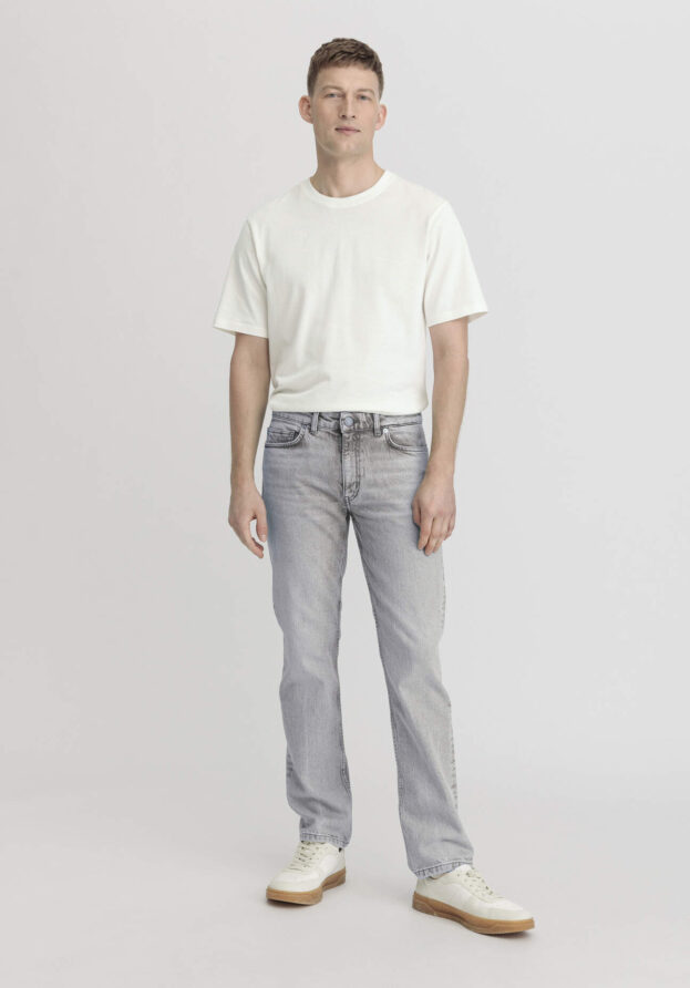 hessnatur Herren Jeans BEN Regular Straight aus Bio-Denim - grau - Größe 32/32