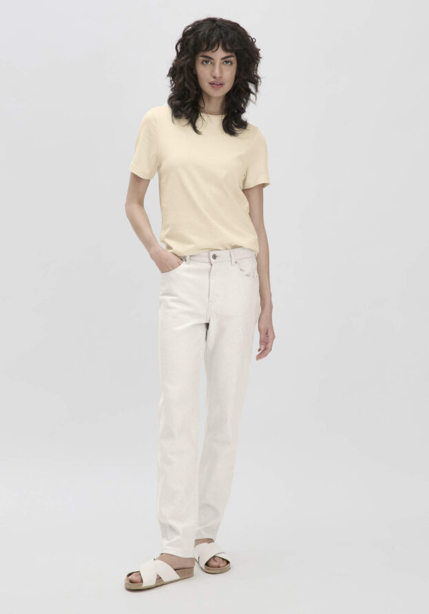 hessnatur Damen Jeans HANNA High Rise Mom aus Bio-Denim mit Hanf - natur - Größe 32/32