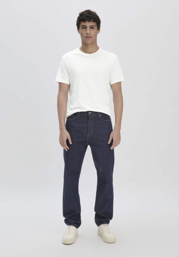 hessnatur Herren Jeans MADS Relaxed Tapered aus Bio-Denim - blau - Größe 36/32