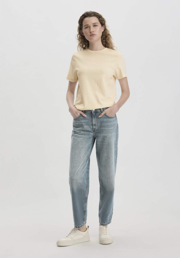 hessnatur Damen Jeans NELE Barrel Leg aus Bio-Baumwolle - blau - Größe 32/30