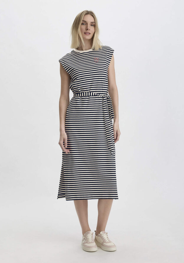 hessnatur Damen Jersey Kleid Midi Regular aus Bio-Baumwolle - schwarz - Größe 34