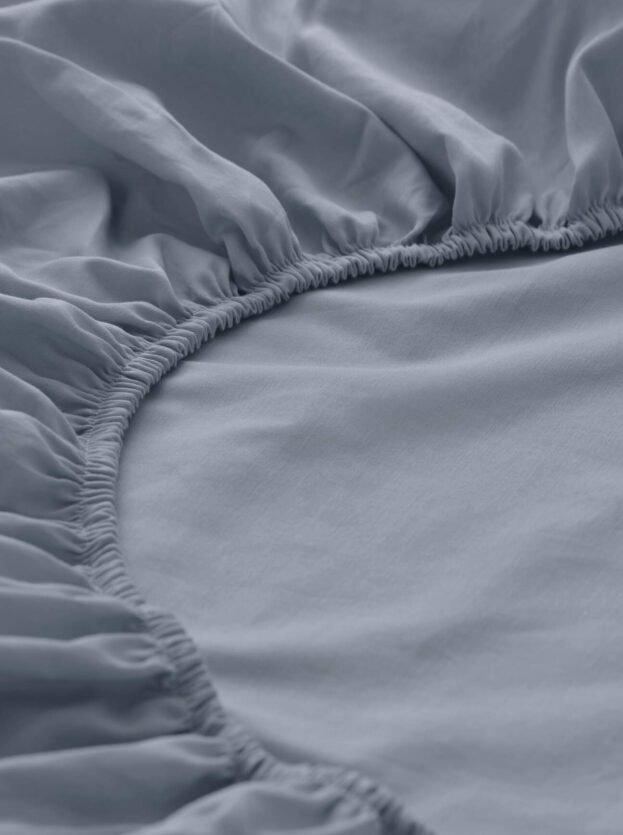 hessnatur Jersey Spannbettlaken aus Bio-Baumwolle - blau - Größe 140-160x200 cm