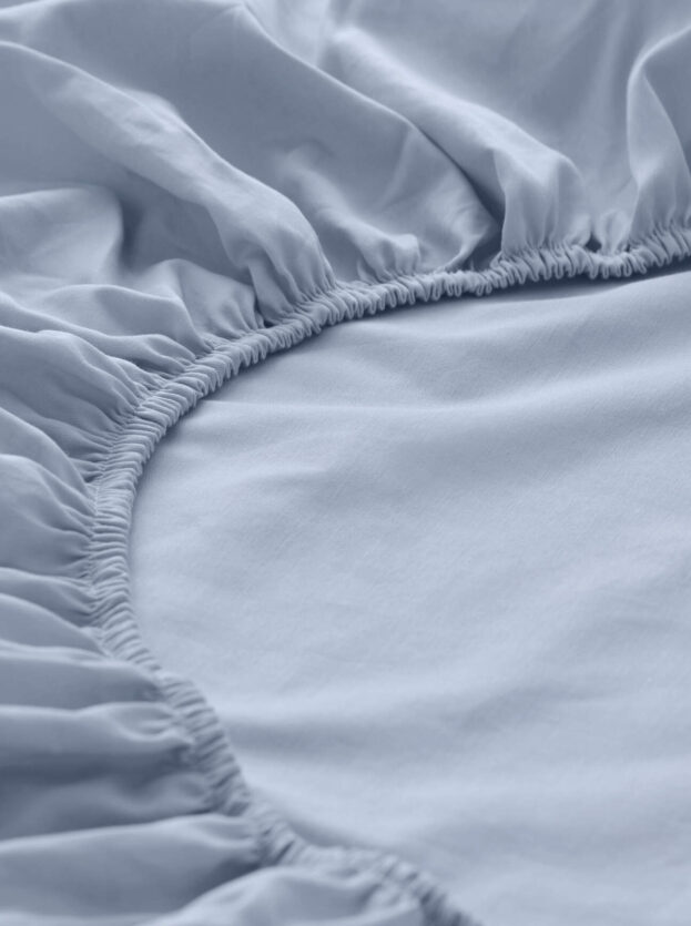 hessnatur Jersey Spannbettlaken aus Bio-Baumwolle - blau - Größe 140-160x200 cm