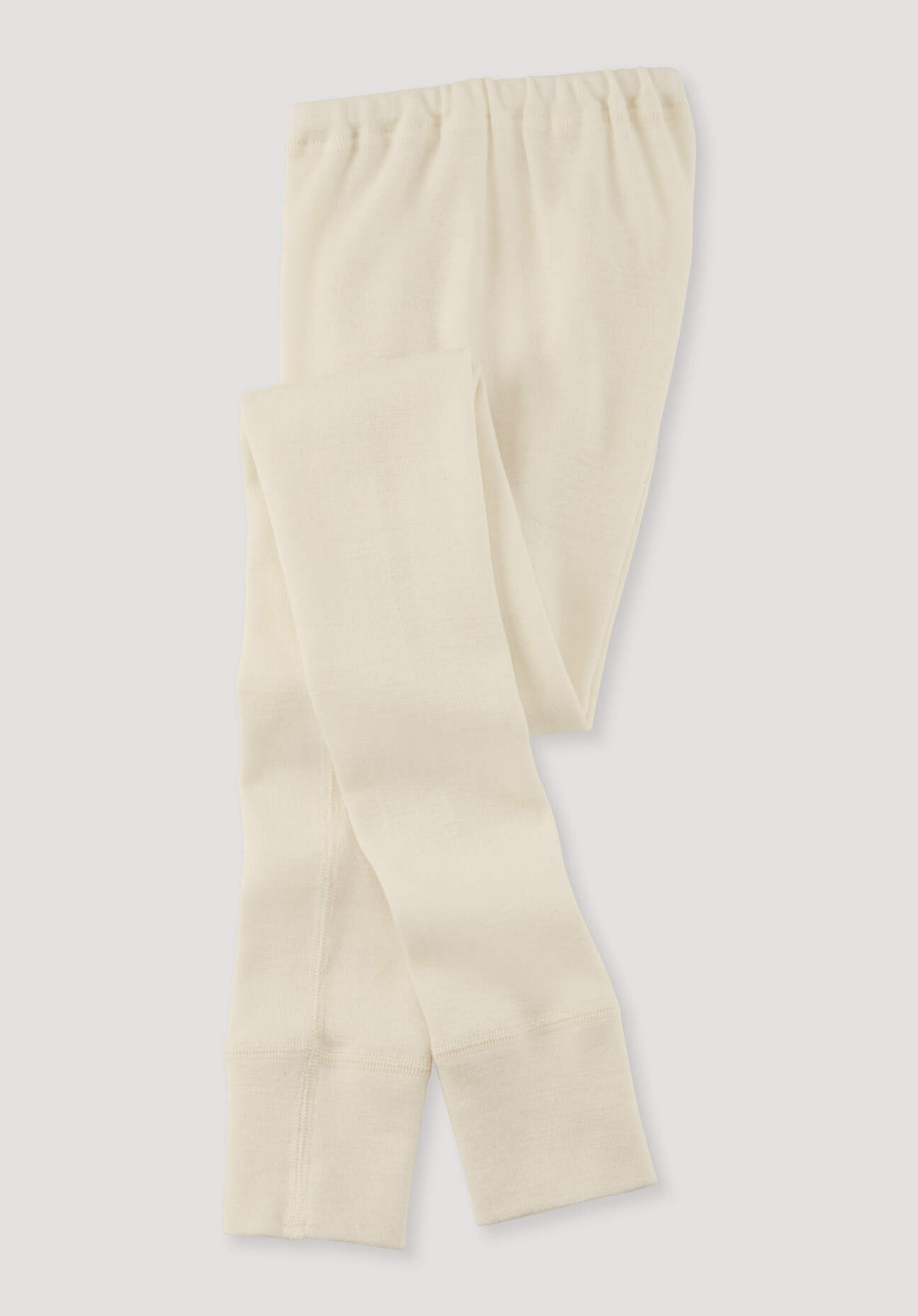 hessnatur Kinder  lange Unterhose aus Bio-Baumwolle mit Bio-Schurwolle und Seide - natur - Größe 134/140