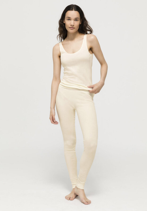 hessnatur Damen Leggings PURE NATURE aus Bio-Baumwolle - natur - Größe 34