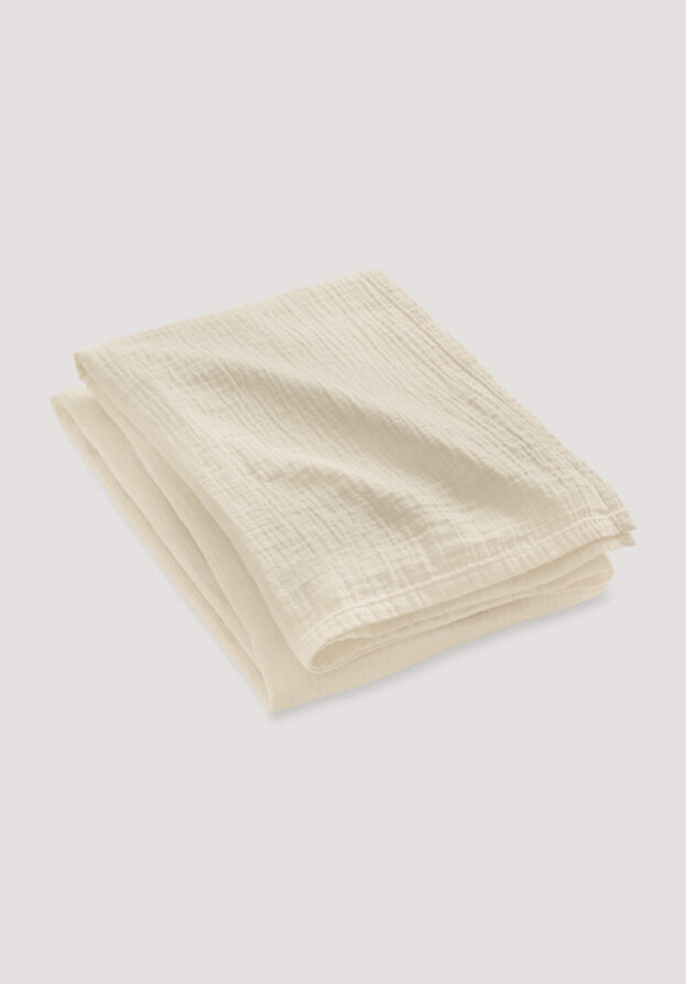 hessnatur Musselin-Decke aus Bio-Baumwolle - natur - Größe 180x230 cm