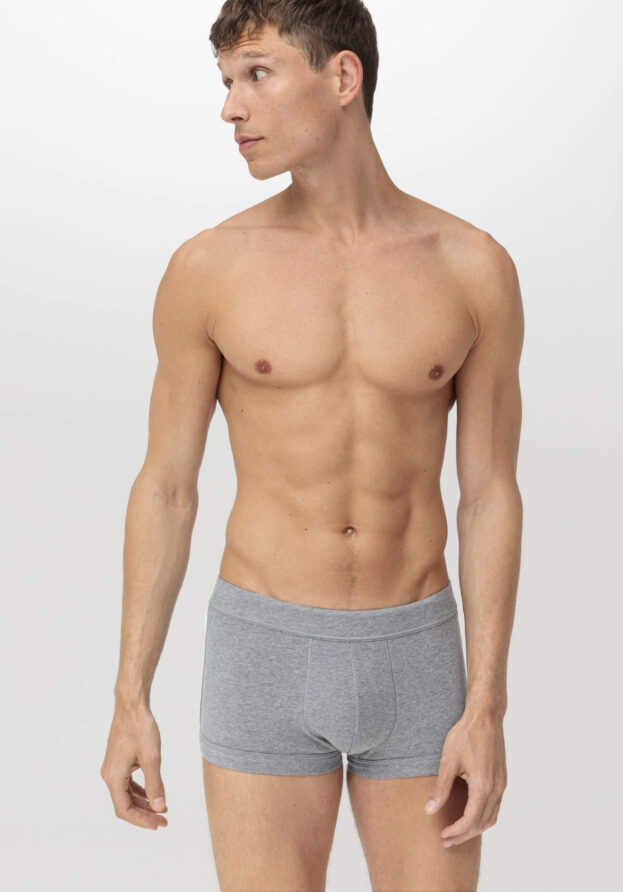 hessnatur Herren Pants Regular Cut 2er-Pack PURE NATURE aus Bio-Baumwolle - grau - Größe 4 = S