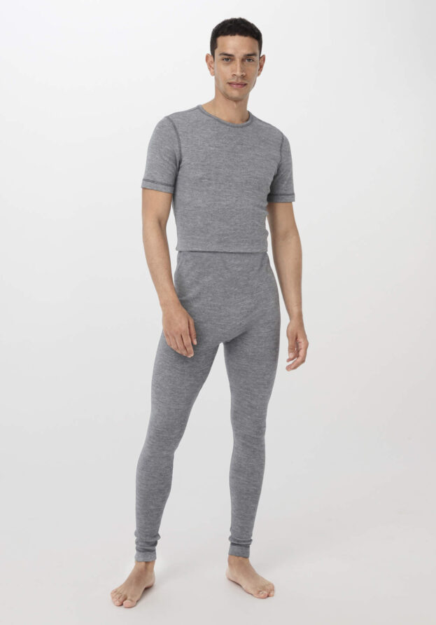 hessnatur Herren Pants Regular Cut PURE FUNCTION mit Bio-Merinowolle und Seide - grau - Größe 8 = XXL