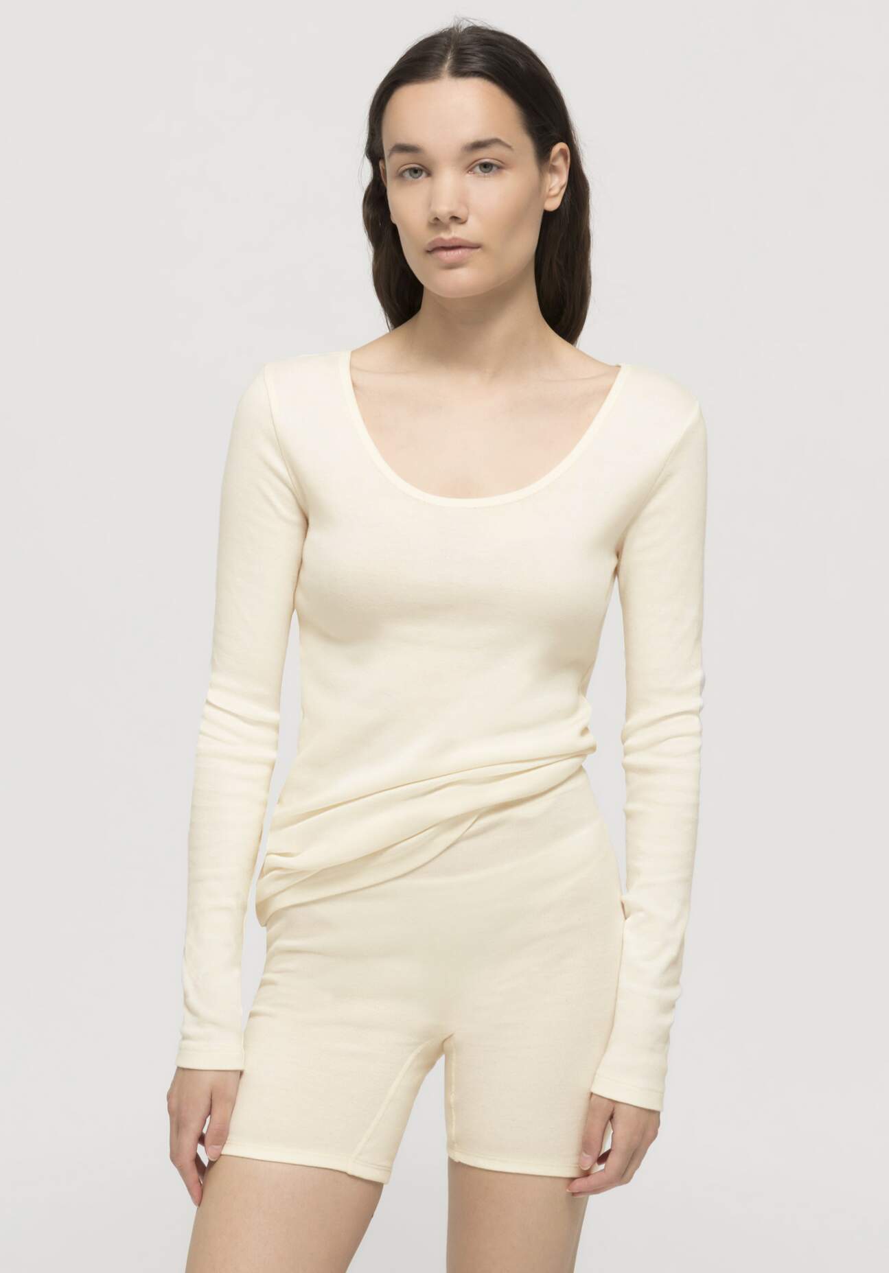 hessnatur Damen Panty High Waist PURE NATURE aus Bio-Baumwolle - natur - Größe 38