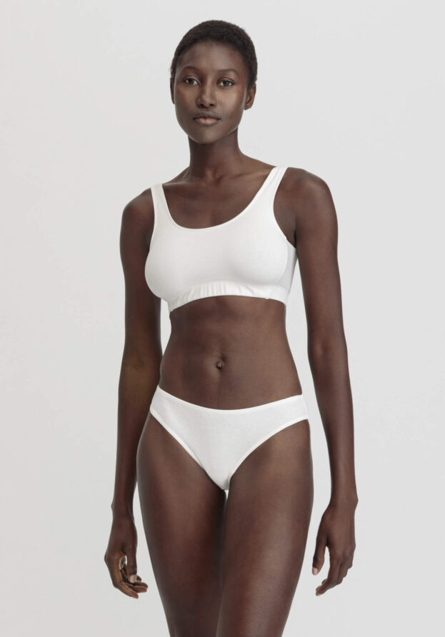 hessnatur Damen Panty Regular Cut COTTON FEEL aus Bio-Baumwolle - weiß - Größe 40