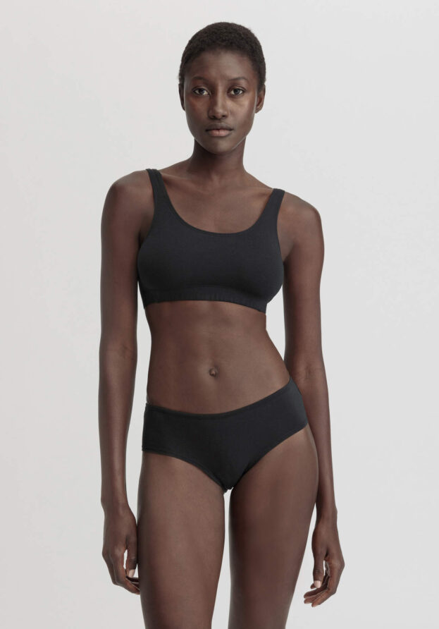 hessnatur Damen Panty Regular Cut COTTON FEEL aus Bio-Baumwolle - schwarz - Größe 40
