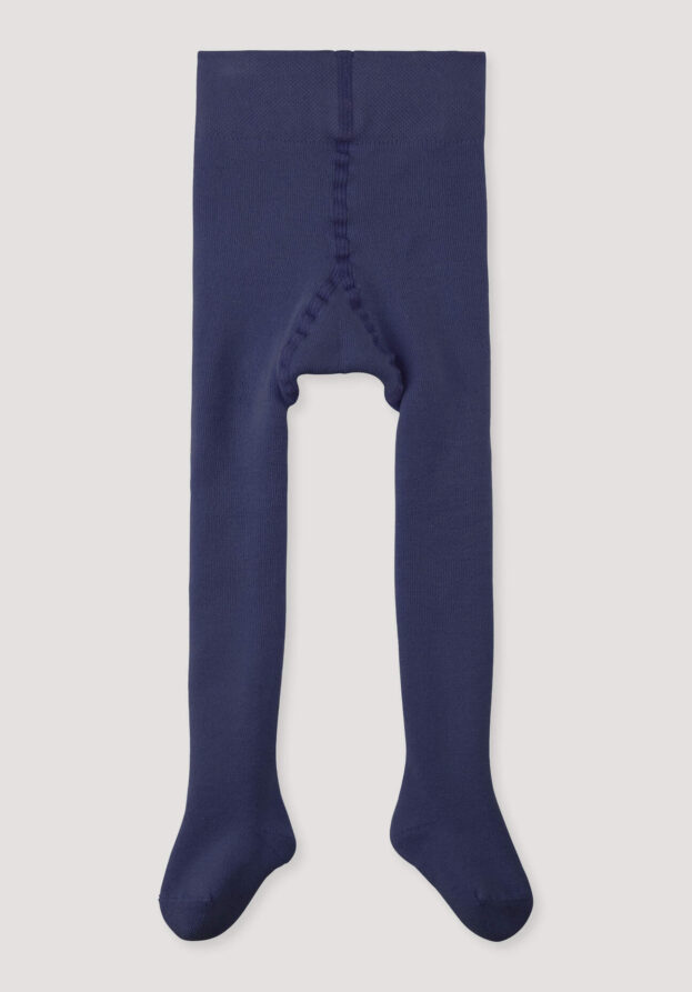 hessnatur Baby Plüsch Strumpfhose aus Bio-Baumwolle - blau - Größe 98/104