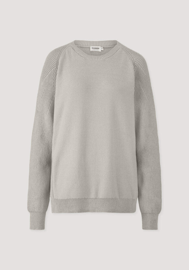 hessnatur Herren Pullover Regular aus Bio-Baumwolle - beige - Größe 56