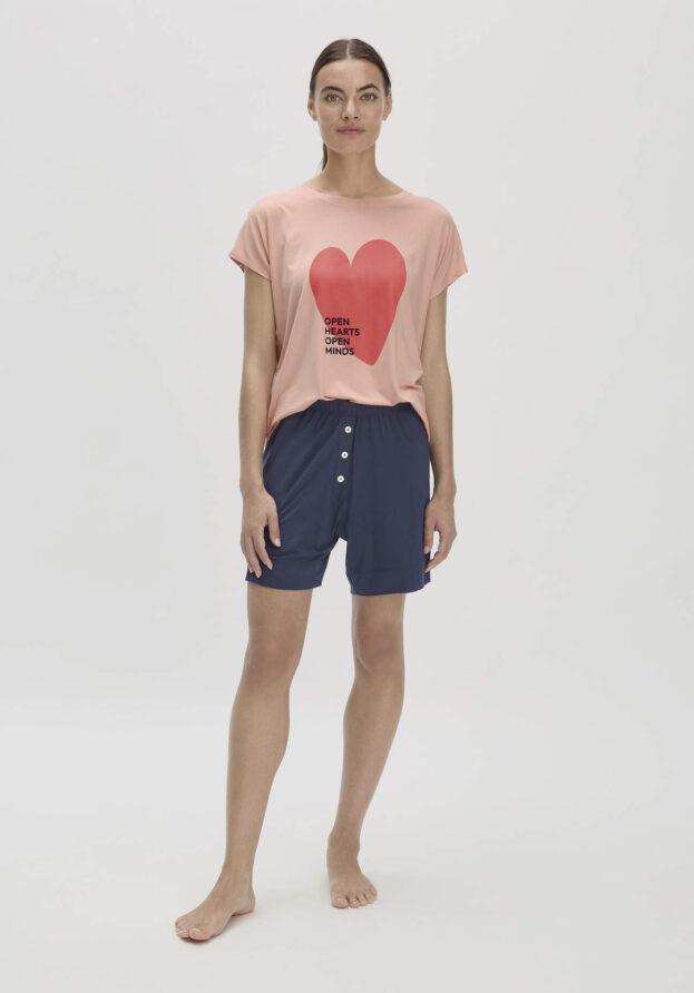 hessnatur Damen Pyjama Regular PURE FLOW aus TENCEL™ Modal - rosa - Größe 48