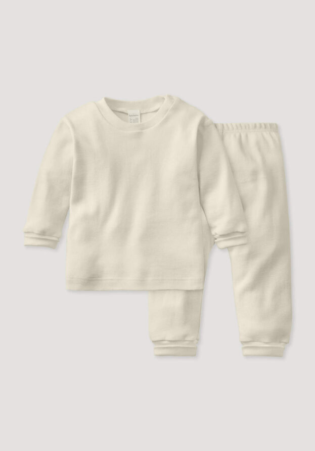 hessnatur Baby Pyjama Regular aus Bio-Baumwolle - natur - Größe 86/92