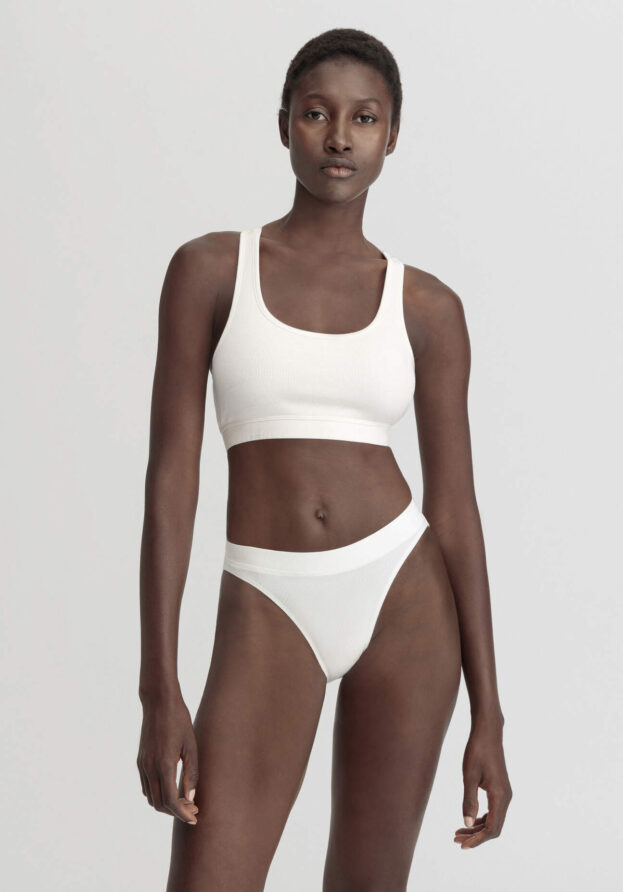 hessnatur Damen Ripp-Slip Regular Cut SOFT RIB aus Bio-Baumwolle - weiß - Größe 36
