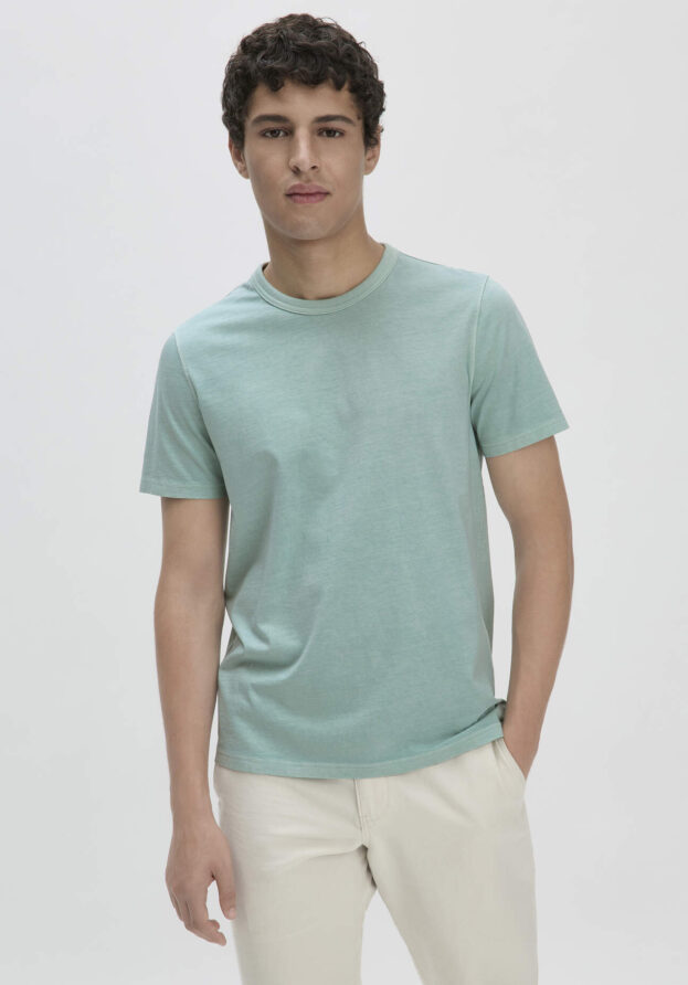 hessnatur Herren Shirt Regular aus Bio-Baumwolle - grün - Größe 56