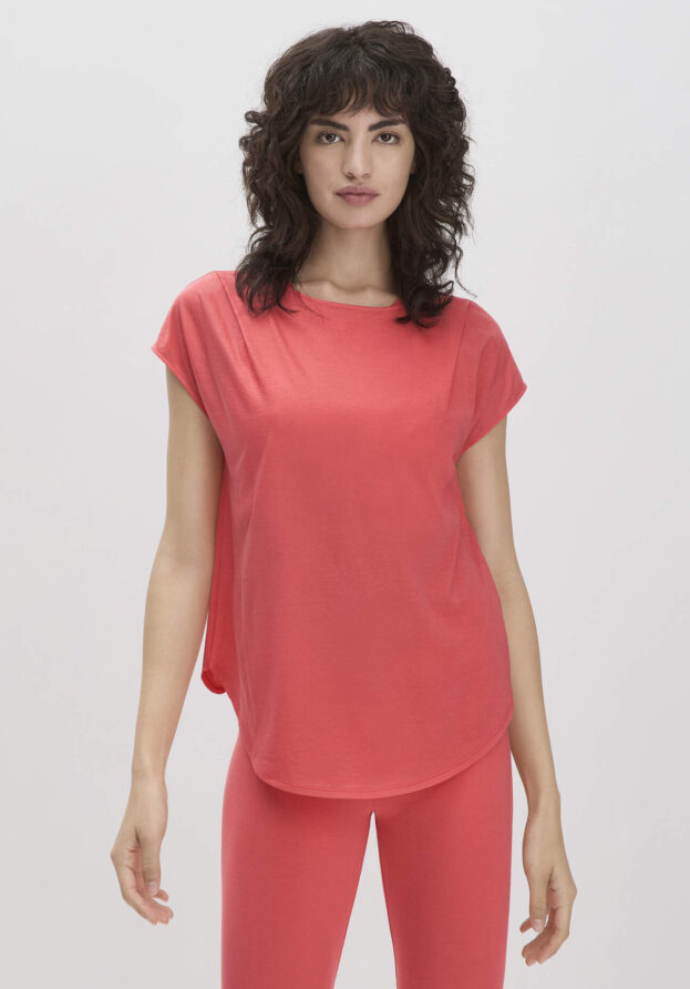 hessnatur Loungewear Shirt Relaxed ACTIVE LIGHT aus Bio-Baumwolle - rot - Größe 44