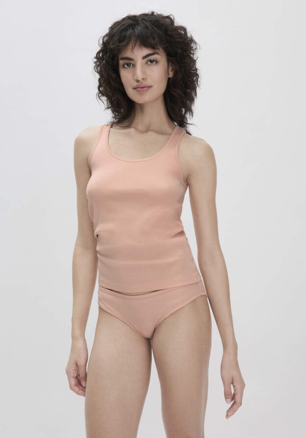 hessnatur Damen Slip Low Cut 2er-Set PURE NATURE aus Bio-Baumwolle - rosa - Größe 44