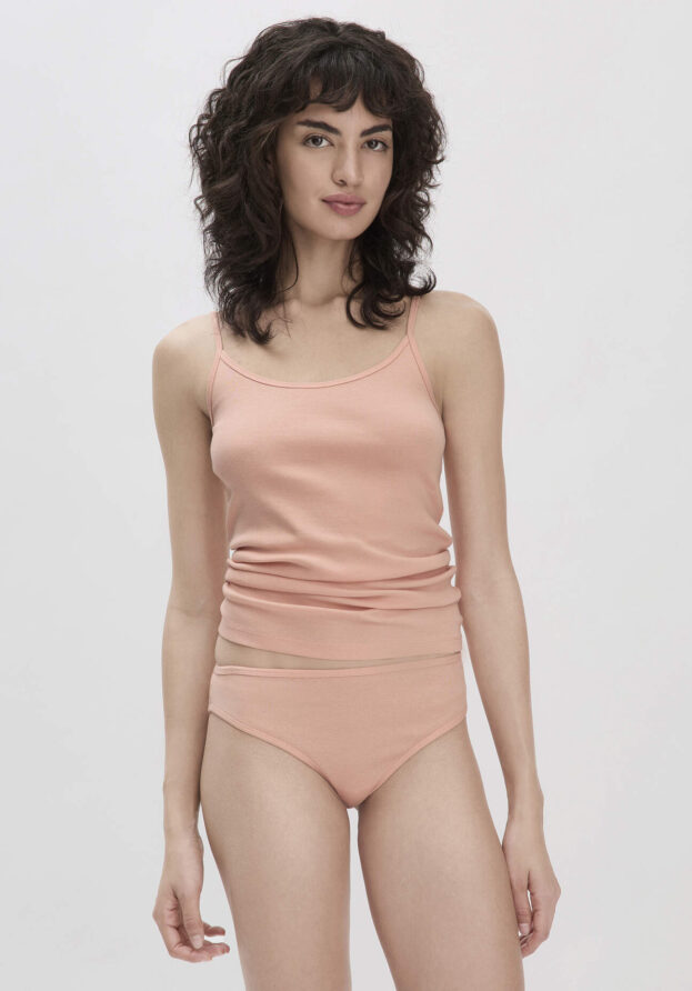hessnatur Damen Slip Regular Cut 2er-Set PURE NATURE aus Bio-Baumwolle - rosa - Größe 36