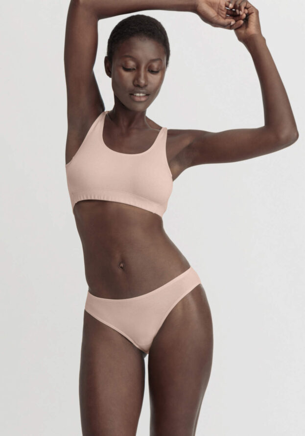 hessnatur Damen Slip Regular Cut COTTON FEEL aus Bio-Baumwolle - rosa - Größe 48