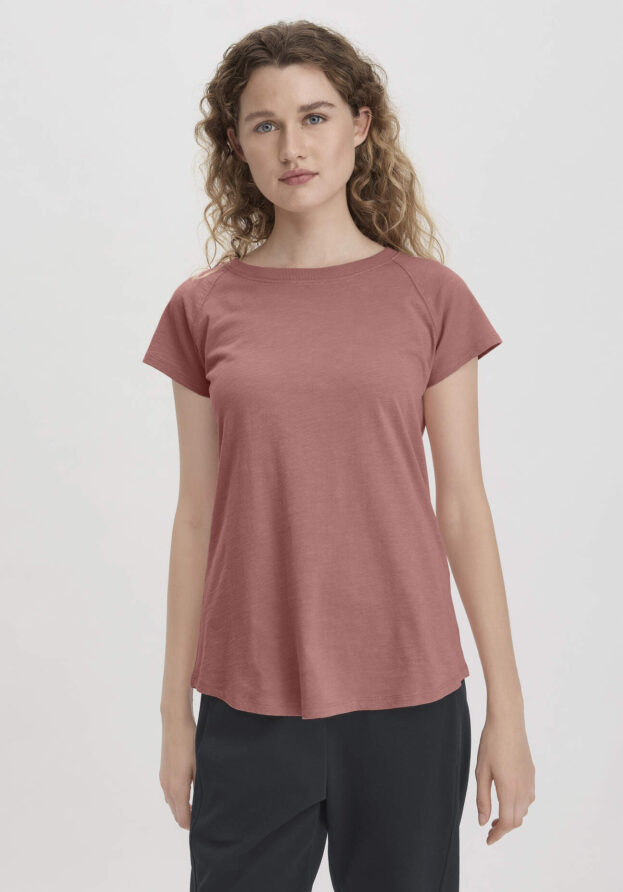 hessnatur Damen Slub Shirt Regular aus Bio-Baumwolle - braun - Größe 40