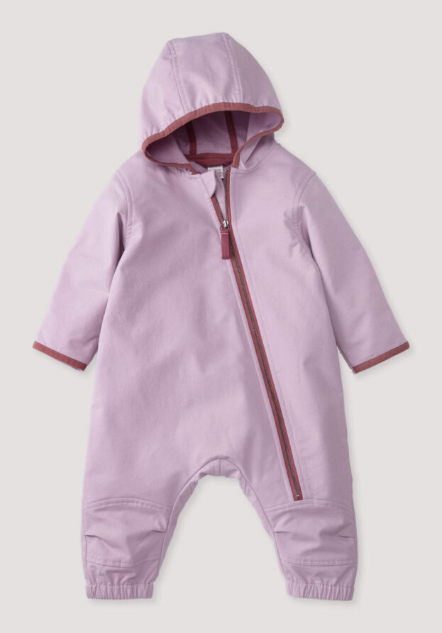 hessnatur Baby Softshell Overall Relaxed aus Bio-Baumwolle - rosa - Größe 74/80