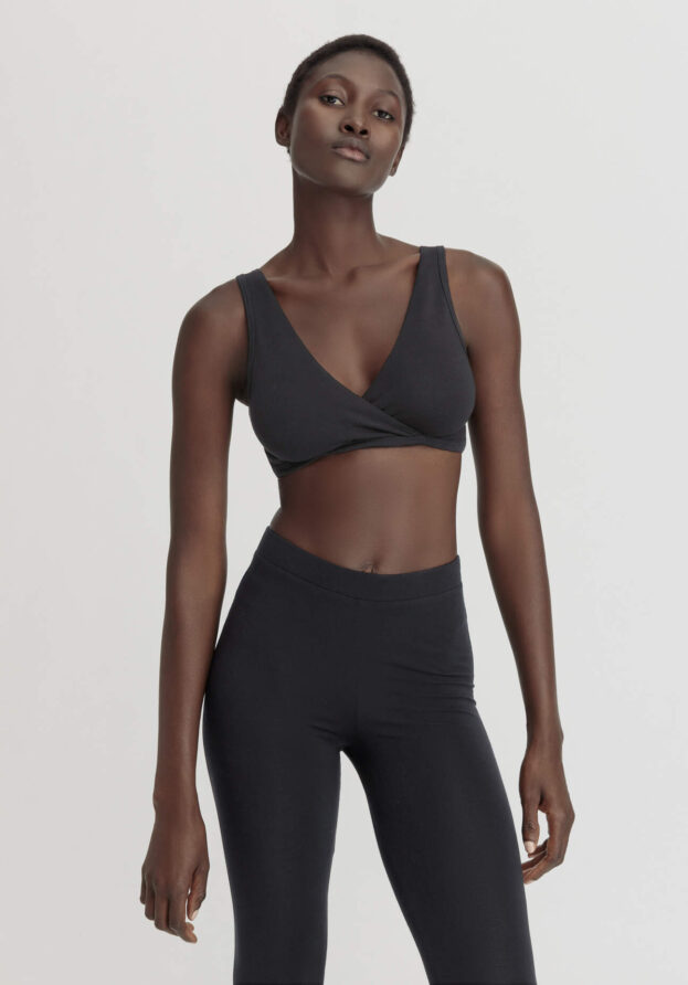 hessnatur Damen Still-Bustier aus Bio-Baumwolle - schwarz - Größe S