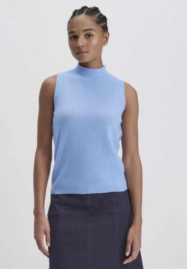 hessnatur Damen Strick Pullover BETTER RECYCLING Regular aus Kaschmir - blau - Größe 44