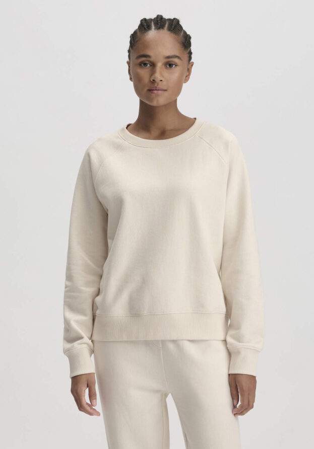 hessnatur Damen Sweatshirt Oversize aus Bio-Baumwolle - natur - Größe L