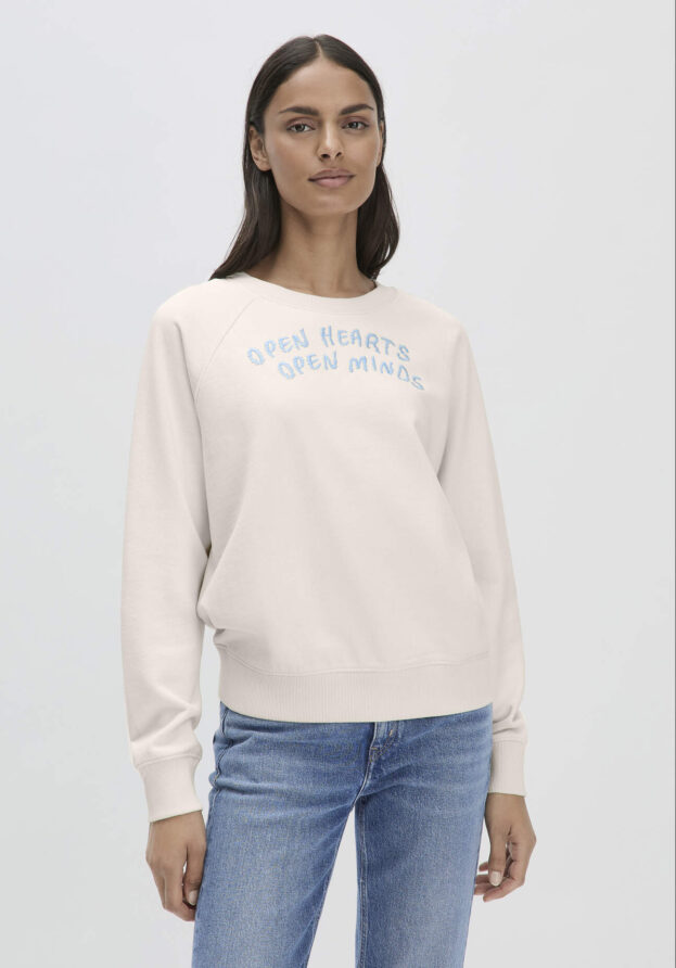 hessnatur Damen Sweatshirt Oversize aus Bio-Baumwolle - natur - Größe L