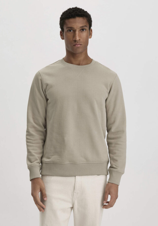 hessnatur Herren Sweatshirt Regular aus Bio-Baumwolle - beige - Größe 56