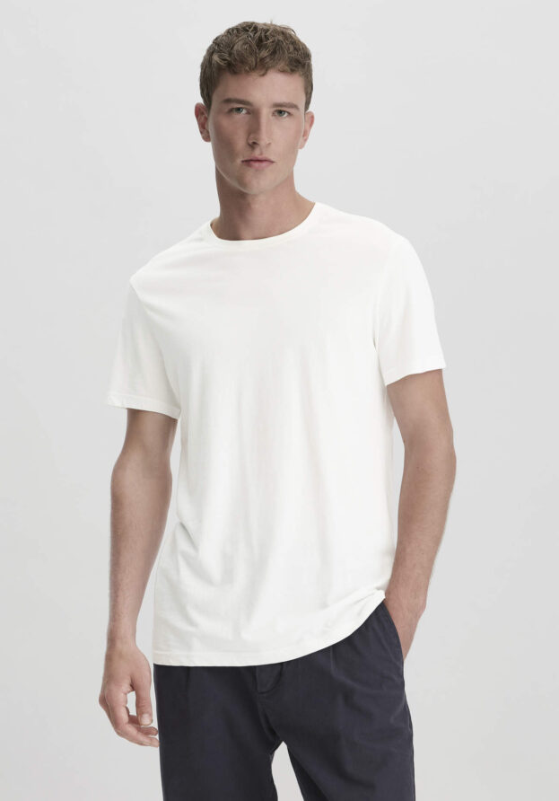 hessnatur Herren T-Shirt Regular aus Bio-Baumwolle - weiß - Größe 48