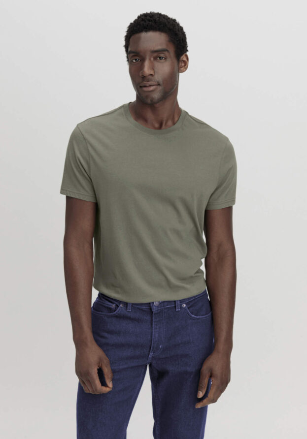 hessnatur Herren T-Shirt Regular aus Bio-Baumwolle - grün - Größe 52