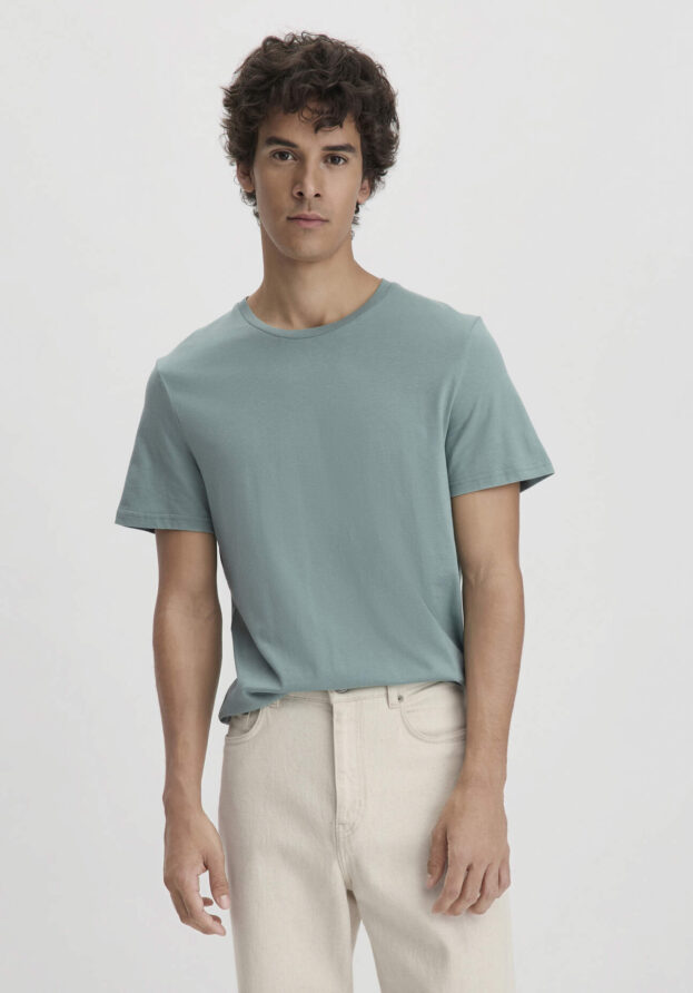 hessnatur Herren T-Shirt Regular aus Bio-Baumwolle - grün - Größe 50