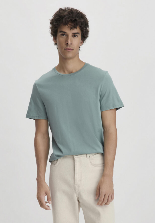 hessnatur Herren T-Shirt Regular aus Bio-Baumwolle - grün - Größe 56