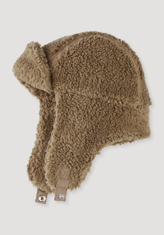 hessnatur Teddy Mütze aus Bio-Baumwolle - braun - Größe 49/51