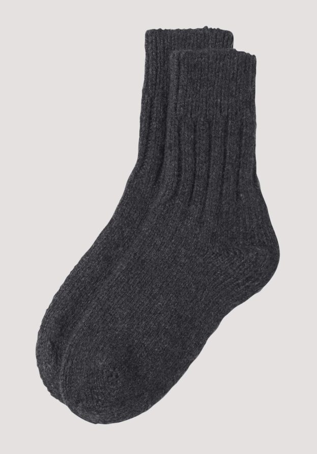hessnatur Unisex Stricksocken aus Bio-Merinowolle - grau - Größe 36/37