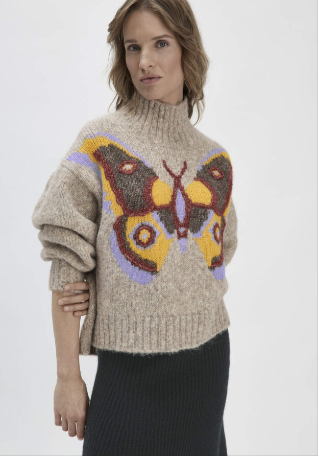 hessnatur Damen WUNDERKIND × HESSNATUR Pullover Oversized aus Alpakamix - lila - Größe onesize