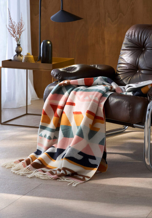 hessnatur Woll-Plaid ANDES aus Bio-Merinowolle - braun - Größe 130x180 cm