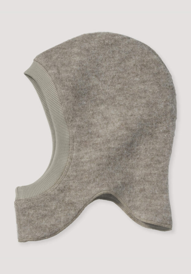 hessnatur Baby Wollfleece Mütze aus Bio-Merinowolle - grau - Größe 45-47 cm Kopfumfang