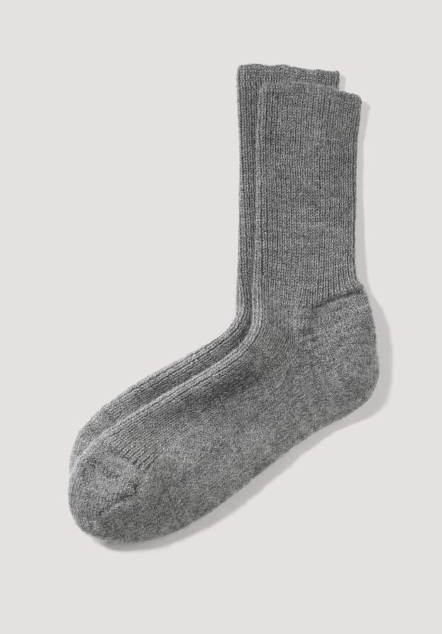 hessnatur Wollsocke aus Bio-Merinowolle - grau - Größe 40/41