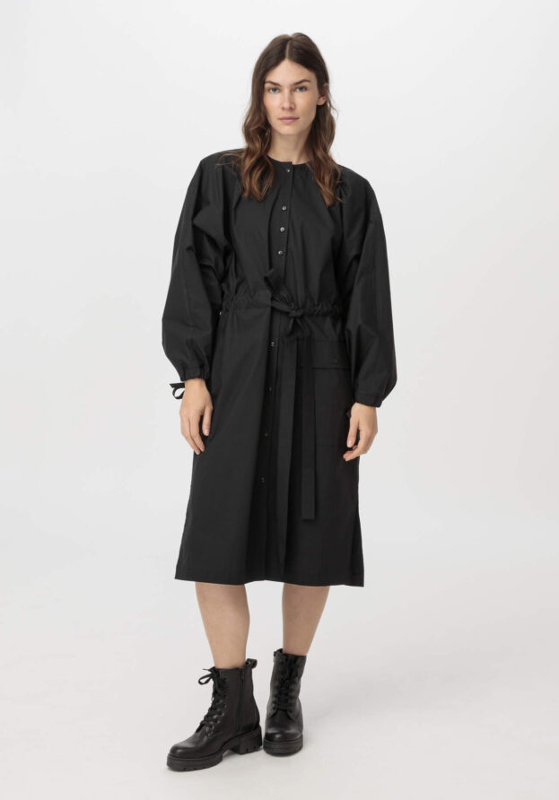 hessnatur Damen ZERO WASTE Kleid aus Bio-Baumwolle - schwarz - Größe 1size
